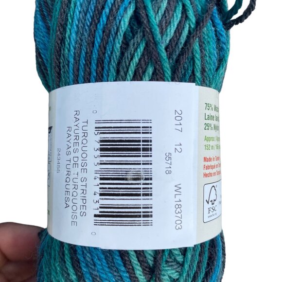 Patons Kroy Socks 4 yarn lot green blue gray stripes skeins washable wool super - Picture 4 of 13